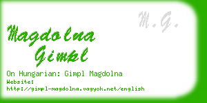 magdolna gimpl business card